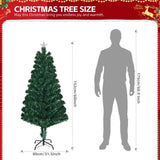 5 FT Pre-lit Christmas Tree, Artificial Fiber Optic Christmas Tree with Lighted Top Star, 180 LEDs 18263555