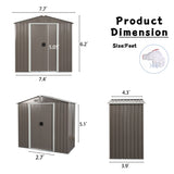 ZNTS 8ft x 4ft Outdoor Metal Storage Shed 32344612