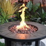 Outdoor Propane Fire Pit, Square Stonecrest Gas Fire Pit for Outside Patio, Concrete Propane Fire W2734P194108