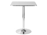 Contemporary Adjustable Square Bar Table in Silver B202P223298