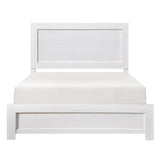 ZNTS White Finish Full Size Panel Bed Wooden Bedroom Furniture 1pc, Bed in a Box B011P248608