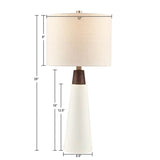 ZNTS Triangular Ceramic and Wood Table Lamp B03596586