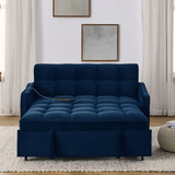 Loveseats Sofa Bed with Pull-out Bed,Adjsutable Back and Two Arm Pocket,TypeC and USB Charging with W1413124444