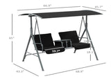2 seats Outdoor Patio Swing Chair 59838126