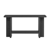 U_STYLE Vintage-Inspired and Ash Wood Veneer ConsoleTable with T-Leg Design,Suitable for N711P241289B