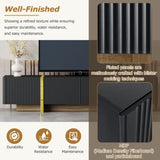 ON-TREND Luxury Fluted TV Stand for TVs Up to 80'', Modern Entertainment Center with Storage WF531671AAB