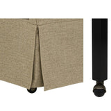 Upholstered Skirted Dining Arm Chair with Hidden C s Beige B035P341170