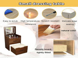 (48cm)(Walnut) 3 in 1 Vanity Desk with Plip Top Mirror,Small Make Up Vanity Set with Visible Glass W2641P305275