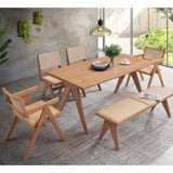 Beige and Natural Side Chair B062P209280