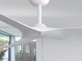 52 Inch Indoor Ceiling Fan With 6 Speed Remote 3 ABS Blade Reversible DC Motor White For Living Room W934P200077