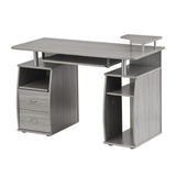 ZNTS Complete Computer Workstation Desk With Storage, Grey 62969010