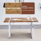 Natural Wood Grain MDF Dining Table - 55"x31.5" Stable Design.Suitable For Various Modern Home Decor W2920P232766