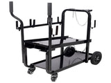 Heavy Duty 2-Tier Rolling Welding Cart Portable Storage Trolley with Wheels for MIG TIG ARC W465P409157