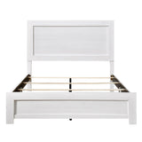 ZNTS White Finish Full Size Panel Bed Wooden Bedroom Furniture 1pc, Bed in a Box B011P248608