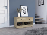 ZNTS Tulip Storage Bench, Two Drawers, Two Shelves B128P148981