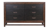 Six-Drawer Dresser, No Assembly Required, Two-Tone Finish B108P163823