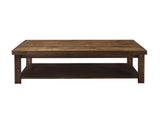 48 inch Coffee Table, No Assembly Required, Whiskey Finish B108P160191