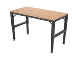 48" Heavy-Duty Adjustable Workbench, Rubber Wood Shop Table with Rubber Pads, over 2000 Lbs Capacity 44033289