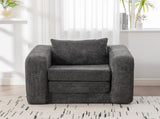 40" Foldable Single Sofa Bed with Armrest & Backrest, Convertible Chenille Boneless Cloud Floor W3118P388898