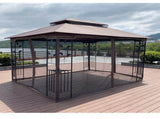 13x10 Outdoor Patio Gazebo Canopy Tent With Ventilated Double Roof And Mosquito net 16105337