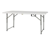 4ft Foldable Lift Patio Plastic Table White 23561282