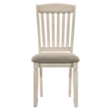 Tan and Cream Slatted Back Side Chairs B062P182749