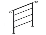 Handrails for Outdoor Steps, Wrought Iron Handrail Fits 1 or 3 Steps, 31715644