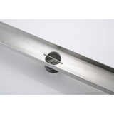 ZNTS 36 Inches Linear Shower Drain with Removable Quadrato Pattern Grate, 304 Stainless Shower Drain W928P199542