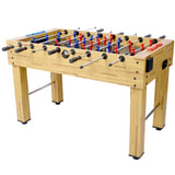 ZNTS 54-Inch Hurricane Foosball Table for Family Game Rooms with Light Cherry Finish, Analog Scoring and W465P164158