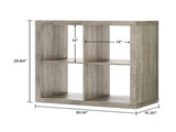 4 Cube Storage Organizer, Rustic Gray 67633070