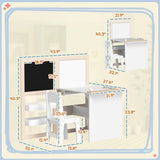 White 3 in 1 Kids Table and Chair Set 26880978