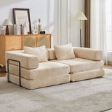 Compression Sofa,Convertible Floor Sofa Bed with Fixed-Shape Frame, Loveseats Boneless Modular 16877438