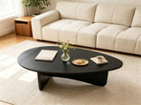 Oval Modern Coffee Table, Engineered Wood Low Accent Table with TShaped Arched Base, Capacity 13056482