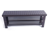 90cm Strip Pattern 3 Tiers Bamboo Stool Shoe Rack Coffee 43428147