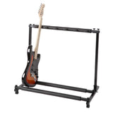 Triple Folding Multiple Guitar Holder Rack Stand Black 71330588