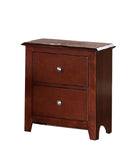 ZNTS Selma Nightstand With 2 Drawers Storage In Brown Finish SR014277