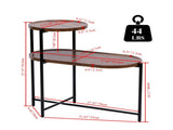 Small Coffee Tables 2-tier Modern Sofa Side Table with Wood Storage Shelf Living Room End Tables 48074835