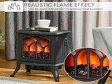 Freestanding Electric Fireplace Heater Realistic Log Flame Effect for Home Decor & Heating 47060231