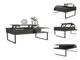 Carbon Espresso and Onyx 1-Shelf Lift Top Coffee Table B06280128