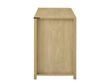 59.3''Sideboard with Sliding Barn Door and Mesh Panels,Farmhouse Buffet with Open N711P347388O