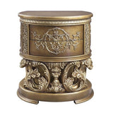 Brown and Gold 2-Drawer Nightstand B062P215401