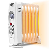 Compact Oil-Filled Heater - 700W Power, 360&deg Convection Heat, Multiple Safety Protections, 94798866