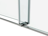 60*72" Frameless Double Sliding Shower Door, Double Shower Door, 3/8 SGCC Tempered Glass, 87159698