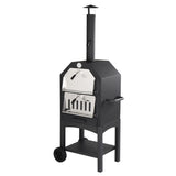 ZNTS Outdoor Wood Fired Pizza Oven with Pizza Stone, Pizza Peel, Grill Rack, for Backyard and Camping 53882789