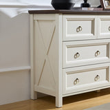 Farmhouse 7 Drawers Dresser Bedroom, Wood Rustic Dresser Tv Stand, Storage Dressers Organizer W2393P195498