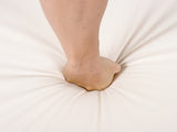 2" THICK CHAISE LOUNGE CUSHION IN CREAM - WATERPROOF FOLDABLE 2-SECTION DESIGN - FOR POOLSIDE, PATIO N770P253018C