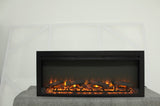 ZNTS 44 inch wall recessed electric fireplace with remote and Imitation Flame , LED light heater 33708341