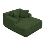 Living Room Compressed Chaise Lounge Foam Sofa bed, Fluffy Corduroy Upholstered Cloud Couch with W1413P298041