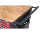 4 DRAWERS MULTIFUNCTIONAL TOOL CART WITH WHEELS AND WOODEN TOP 48936542
