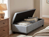 Indoor Jacquard Storage Ottoman Bench - Upholstered Entryway Bench with Hidden Storage, 300lbs N779P396200H